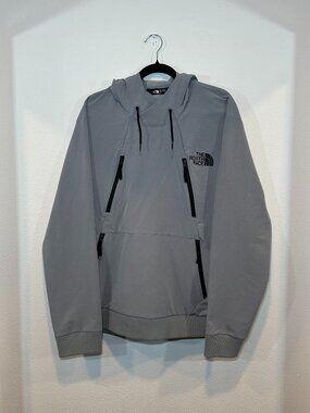 The North Face Men's Tekno Grey 4-Zipper Pullover Hoodie Jacket Size Large